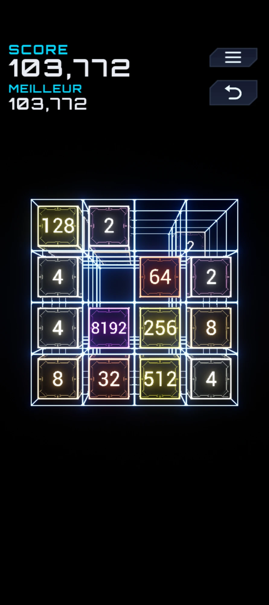 A face with the 8192 tile in the middle