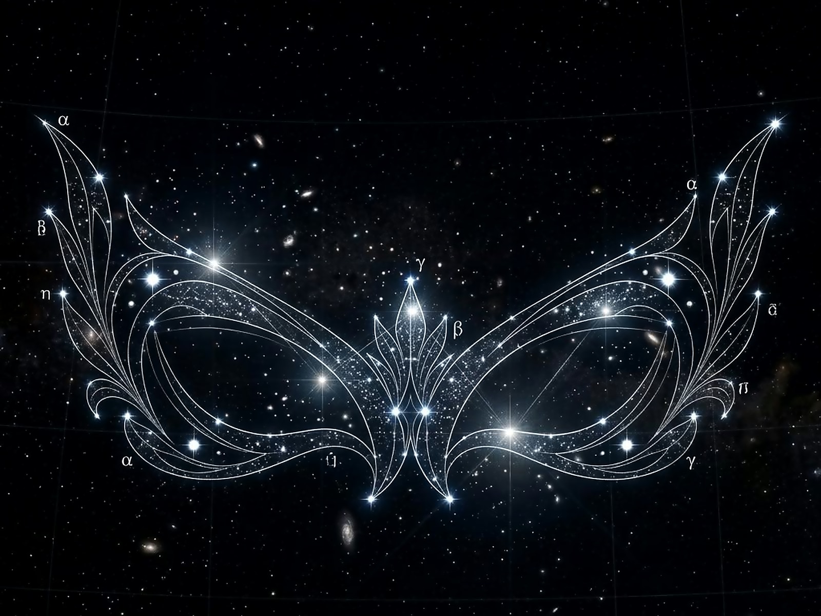 Un masque tracé par les étoiles dans le ciel nocturne, l’emblème de TiTi